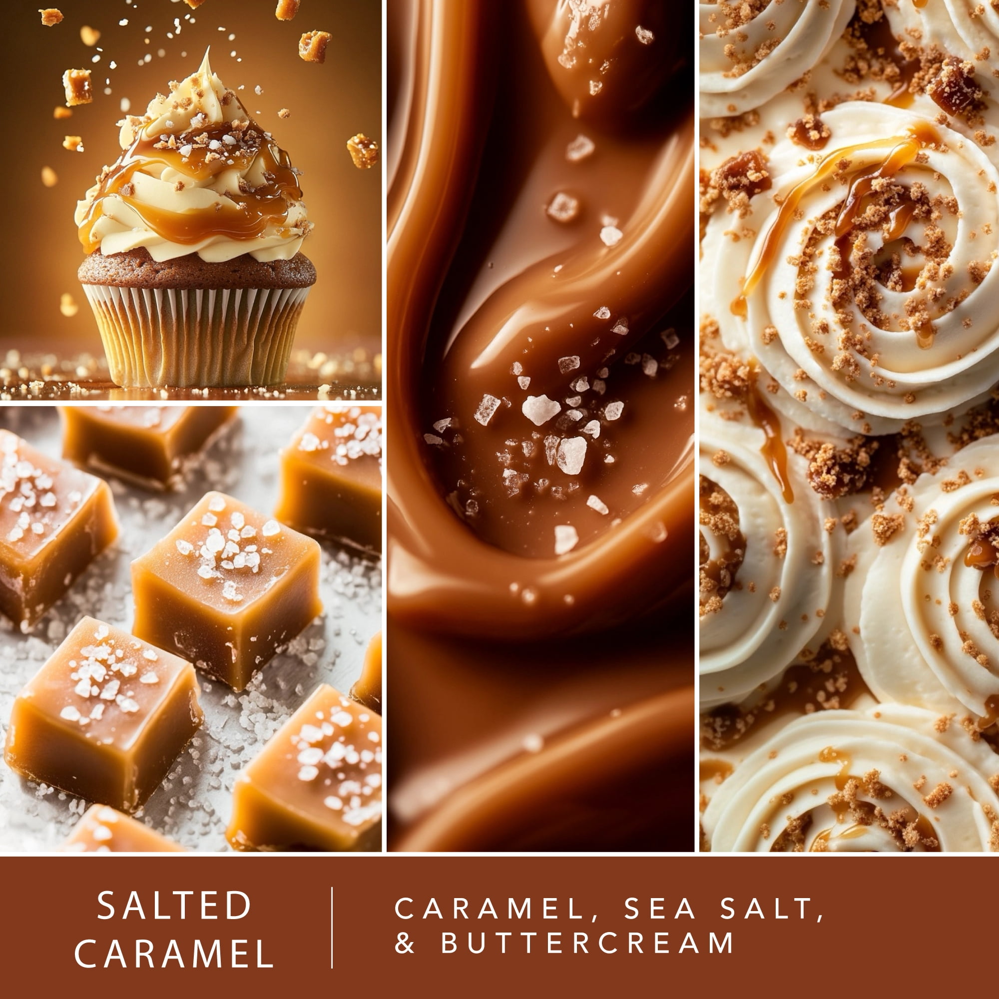 (2 pack) Salted Caramel Buttercream Scented Wax Melts, ScentSationals, 2.5 oz