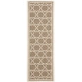 thumbnail image 3 of Safavieh Courtyard Brown Indoor Outdoor Rug - Runner 2'4" x 14', 3 of 4