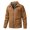 Coffee, variant on MIXUE Mens Coats And Jackets Autumn Winter Corduroy Solid Color Lapel Zipper Long Sleeve Slim Fit Casual Lightweight Coat Activewear,Black,L