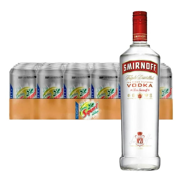 Pack 24 Squirt Light 355 ml + Vodka Smirnoff 1 L