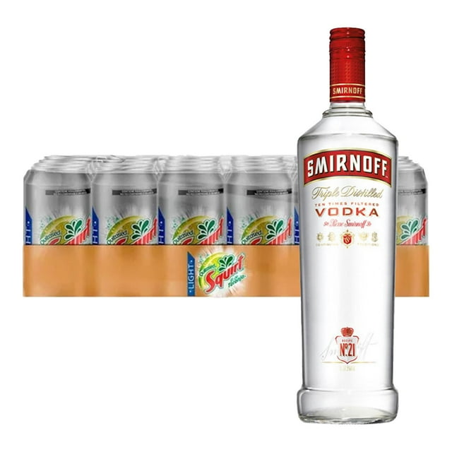 Pack 24 Squirt Light 355 ml + Vodka Smirnoff 1 L