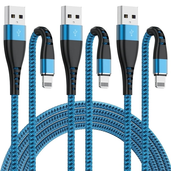 Fast Charger Cable 6ft 3 Pack for iPhone Cable Compatible iPhone 14/13/12/11/X/8/8 Plus/7/7 Plus/SE/Mini/Air