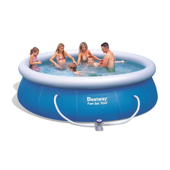 Bestway Fast Set Swimming Pool Set with Pump, Ladder and Cover (Multiple Sizes)