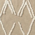 thumbnail image 6 of Ox Bay Tan/Ivory Shag Geometric Fringe Lightweight Cotton Throw Blanket, 50" x 60", 6 of 7