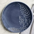 thumbnail image 2 of Better Homes & Gardens Ellie Collection Blue Stoneware Salad Plate, 2 of 3