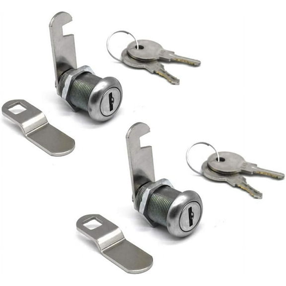 2Pcs 7/8" Cabinet Cam Locks for Truck Pickup Tool Box Vending Machine Drawer Mailbox ATM Locks Replacement