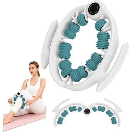 Cellulite Massage Roller with Detachable Roller Handles for Back, Legs, Neck, Shoulder, Body Muscle Relaxation and Circulation, Firm Pressure Massager Tool for Muscle Relief (Cyan)