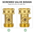 thumbnail image 4 of Gustave High Pressure Hose Nozzle Garden Brass Jet Nozzle Heavy Duty 3/4" GHT Water Hose Sprayer Sweeper Connector with Hose Shut Off Valve, 2 Pack, 4 of 8