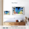 thumbnail image 4 of Elephant Stock Window To Vibrant Beach Wall Art - Horizontal Canvas Wall Art - Living Room Wall Decor - Beach Canvas - Blue And Orange Decor - 12" x 8", 4 of 8