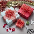 thumbnail image 3 of Snowflake Glitter Wired Ribbon for Christmas Tree, Gift Wrapping, 2.5 Inch x 10 Yards Sheer Organza Ribbon with Glitter Snowflake Pattern for Crafts, Bows Making, Garlands, 3 of 6
