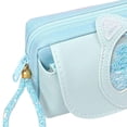 thumbnail image 4 of Estuche para bolígrafos Sunnimix Organizador de papelería con cremallera Azul, 4 of 5