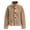 Brown, variant on Womens Reversible Shearling Faux Leather Jacket Winter Casual Stand Collar Coats