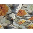 thumbnail image 3 of Ambesonne Floral Quilted Coverlet 3 Pcs, Retro Garden Flower Petals, Queen Size, Marigold Ivory and Eggshell, 3 of 4