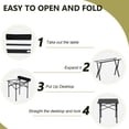 thumbnail image 5 of Alvantor Portable Folding Camping Table,Carbon Steel Outdoor Picnic Table with Carry Bag,Black,20 x 20 x 20 in, 5 of 12