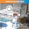 thumbnail image 5 of ARTSLION Shower Curtain Navy Blue Geometric Water Repellent Shower Curtain Set, With Hooks，Machine Washable, Modern Decorative Polyester Cloth Shower Curtains For Bathroom,36X72,Fishes, 5 of 6
