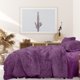 thumbnail image 4 of Fluffy Duvet Cover Sets, Faux Fur Bedding Set, Plush Shaggy Quilt Cover Zipper Close & Ties, 4 Pcs 1 Duvet Cover (No Duvet&Pillow Insert) +1 Bed Skirt + 2 Pillowcases King Purple Unique Bargains Juego de Edredón Funda, 4 of 6