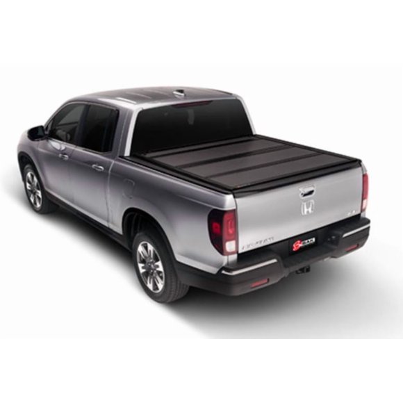 BAK Industries Tonneau Cover 448602 BAKFlip MX4; Hard Folding; 2 Folds/3 Panels; Lockable Using Tailgate Handle Lock; Black Matte; Aluminum; Can Be Used With BAK Tool Box