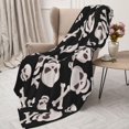 thumbnail image 3 of Sikiie black white Skull bone Cozy Flannel Fleece Throw Blanket: Lightweight & Thick for All Seasons - Perfect for Women, Men, & Kids"50"x40", 3 of 6