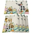 thumbnail image 1 of Easter Bunny Egg Pattern Linen Print Kitchen Dining Room Insulated Decorative Placemat（7）, 1 of 7