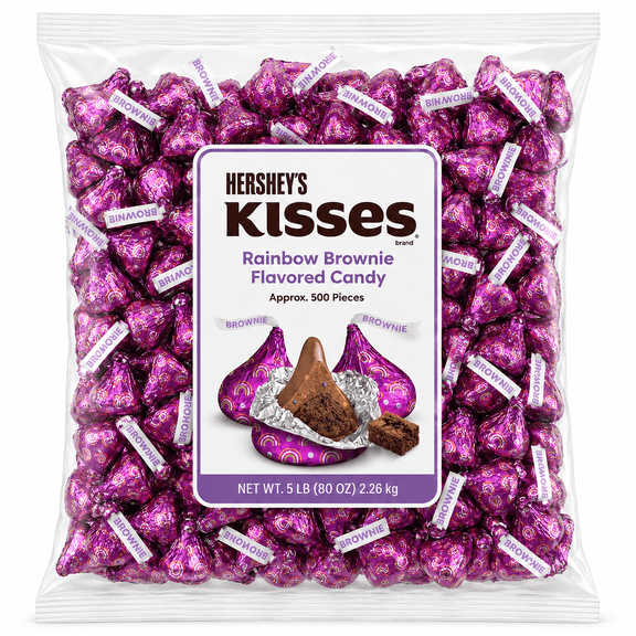 Hershey's Kisses Rainbow Brownie Flavored Candy - 5 lb