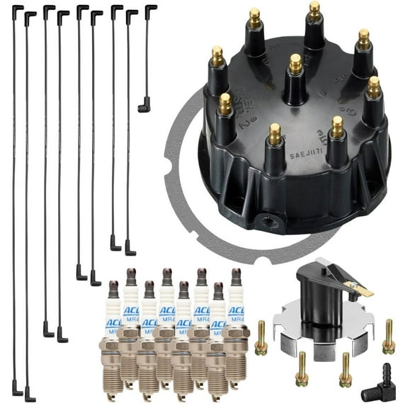 FASWORX Tune Up Kit for Mercruiser V8 Engines, Includes Spark Plug Wires, 8 MR43LTS Spark Plugs