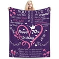 thumbnail image 1 of LHSHID Custom Blanket Birthday Gift for Mother Personalized Blanket with Photos Birthday Gift for Grandma Multi Size Blanket 60x80in, 1 of 6