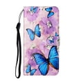 thumbnail image 3 of Allytech Galaxy S21+ Plus Case, Embossed Colorful Pattern Folio Flip PU Leather Stand Impact Resistant Drop Protection Shockproof Cards Slots Wallet Case Cover for Samsung Galaxy S21 Plus, Butterfly, 3 of 7