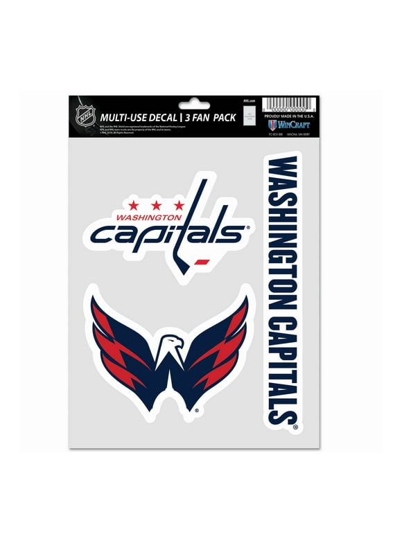 Wincraft 9416607445 NHL Washington Capitals Decal Multi Use Fan - Pack of 3