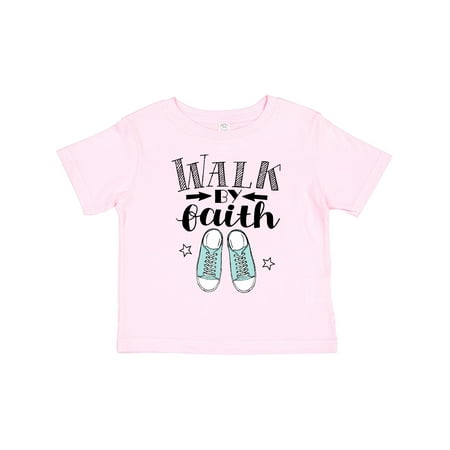

Inktastic Walk by Faith Quote Gift Toddler Boy or Toddler Girl T-Shirt