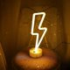 thumbnail image 4 of lampe Au Non En Forme De Foudre Led Alimente Par Batterie/usb Art Blanc Chaud Dcoration De Veilleuse Led Dcoration De Table Pour Salon, Bureau,, 4 of 5