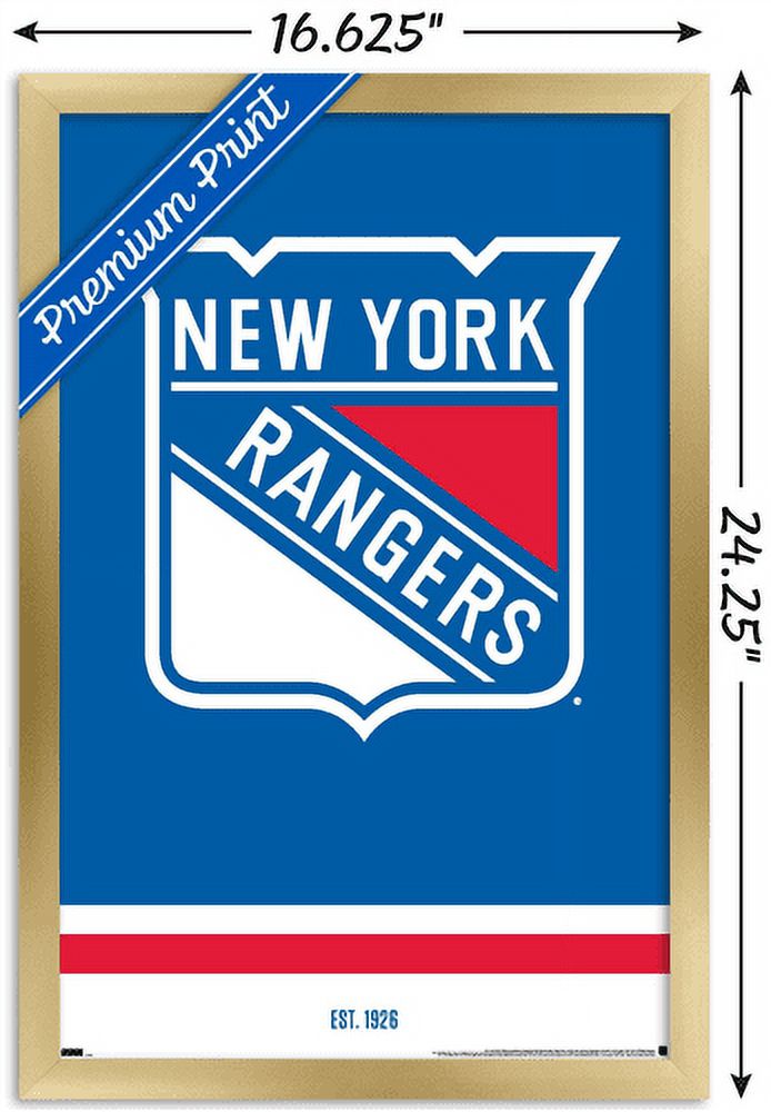 NHL New York Rangers - Logo 21 Wall Poster, 14.725" x 22.375", Framed