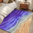 thumbnail image 4 of 2.7'x5' Area Rugs, Purple Ombre Coastal Indoor Outdoor Area Rug for Living Room Bedroom, Summer Nautical Beach Ocean Seaside Washable Bathroom Rugs Kitchen Floor Carpet Mats Home Decor Aesthetic, 4 of 8