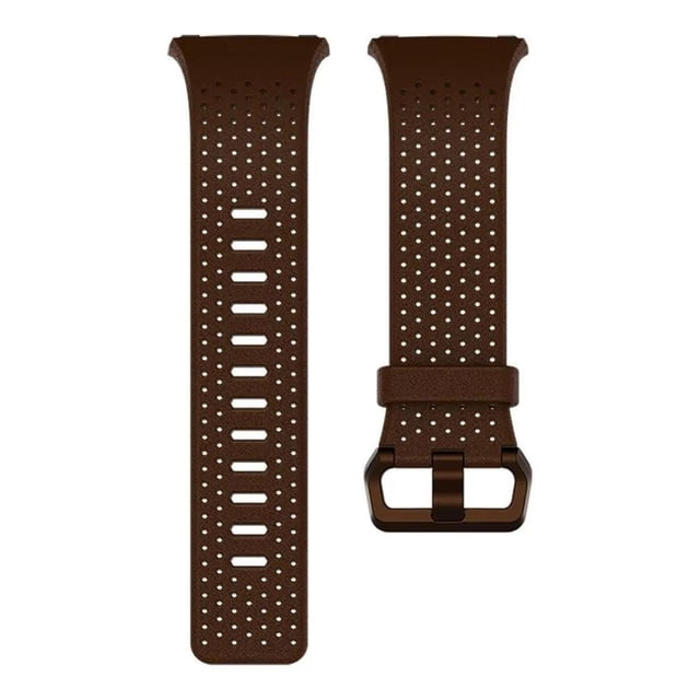 Correa de Repuesto Fitbit Cuero Perforado Café Chico
