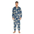 thumbnail image 6 of joogoo Tiger on Blue Unisex Adults Onesies Pajamas Jumpsuits L, 6 of 7