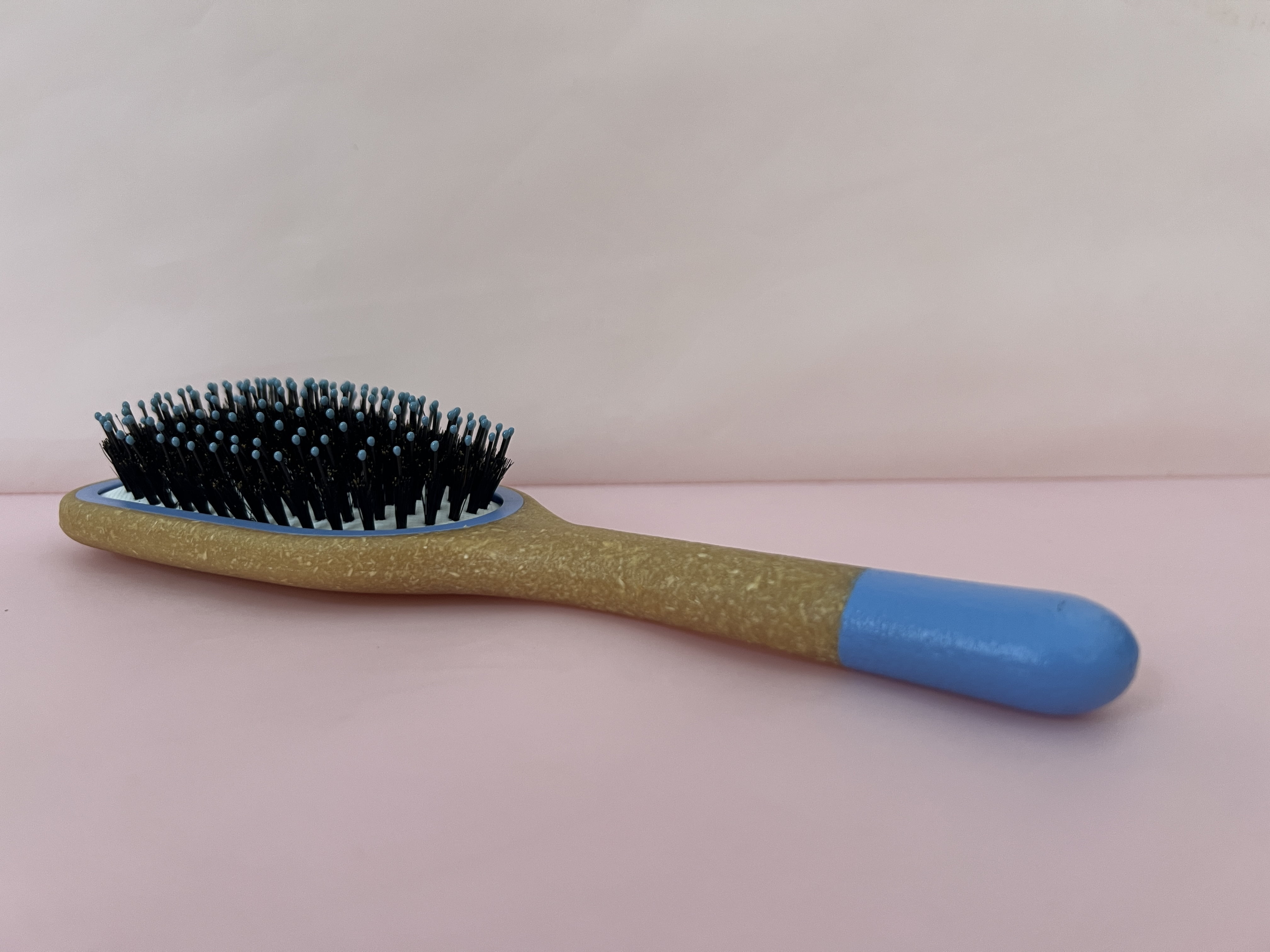 Precision Beauty by Swissco Smoothing & Detangling Hair Brush - Flexible & Boar Bristles, Pastel Color-Dipped Handle