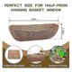 thumbnail image 3 of 4 Pack 24 Inch Trough Coconut Liners, Natural Coconut Liners for Wall Planter, Window Basket Deck Ra, 3 of 5