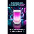 thumbnail image 2 of Bocina Inalámbrica Portátil 360 con Luz LED y Micrófono Integrado Blanca, 2 of 6
