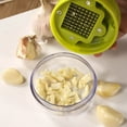 thumbnail image 3 of Garlic Dicer with Stainless Steel Blades,Garlic Press and Chopper with Storage Container, Stainless Steel Blades,Hand Presser Grinder Crusher Practical Kitchen Tools,Green,2.67x2.16", 3 of 7