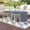 Navy, variant on Pagler Aluminum and PE Wicker 3-Piece Patio Coffee Table and Stools Set, Gray and Natural Tone