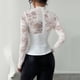 thumbnail image 5 of Heisall Womens Tops Long Sleeve Pullover Lace Back Zipper Slimming Versatile Base Layer Shirt for Autumn Winter Layering Round Neck Casual Blouse, 5 of 5