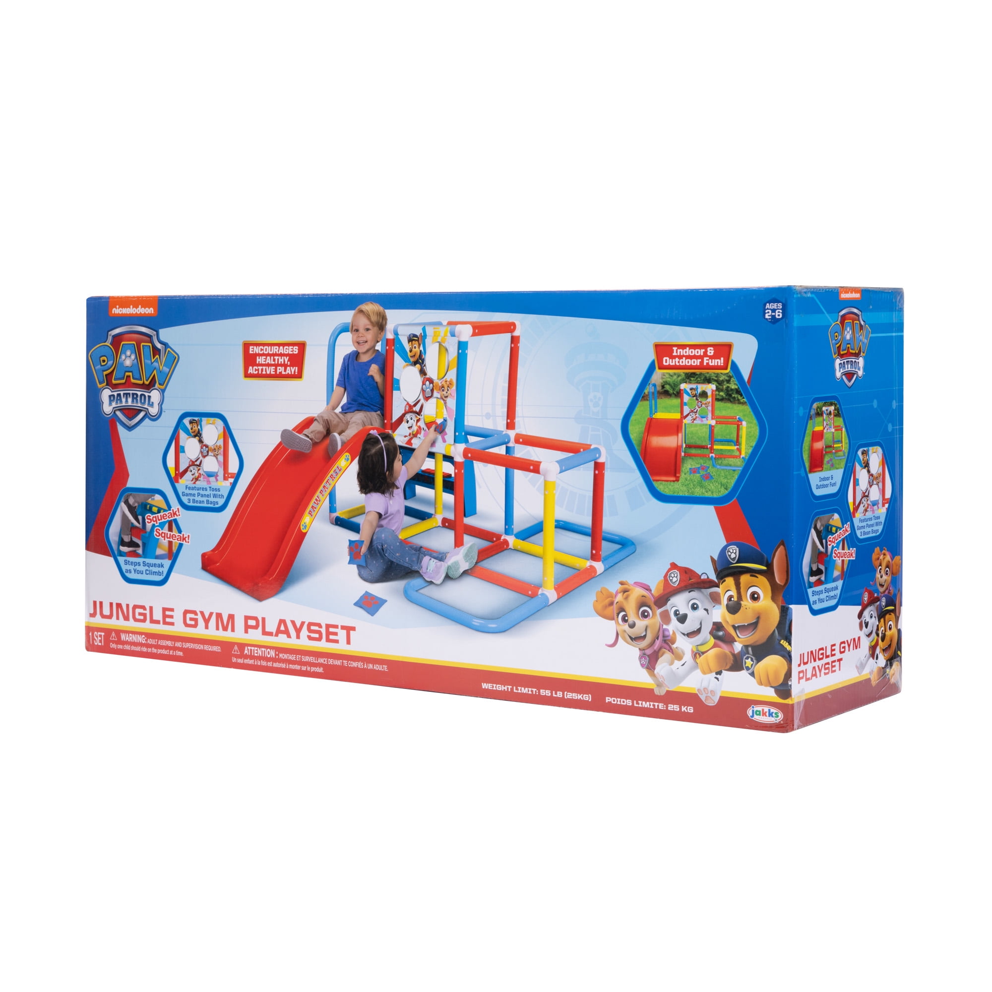 Paw Patrol Children's Indoor and Outdoor Jungle Gym with Slide for Children Ages 2 to 6 Years