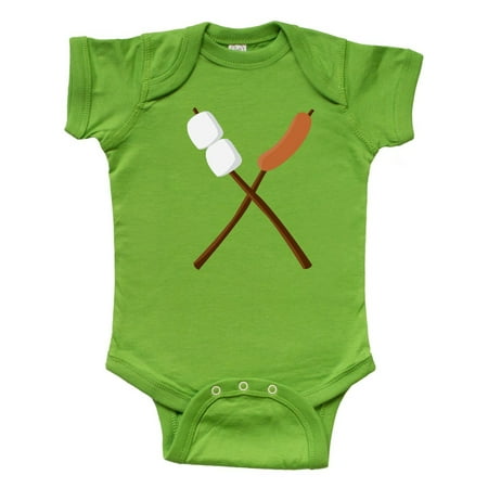 

Inktastic Hot Dog On A Stick Camping Gift Baby Boy or Baby Girl Bodysuit