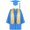 Dark Blue, variant on Hiijoy Kids Preschool Kindergarten Graduation Shawl Gown Tassel Cap Set, Sizes 4-6Y