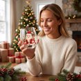 thumbnail image 4 of SLYNSHome Christmas Glass Tumbler 420ml Hand Blown Crystal Whiskey Cup with Gold Rim for Holiday Barware Home Christmas Party Gift, 4 of 7