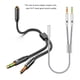 thumbnail image 4 of Adaptador de cable de auriculares Bearachild de aleación de zinc resistente a desgarros 3,5mm Negro 25cm, 4 of 6