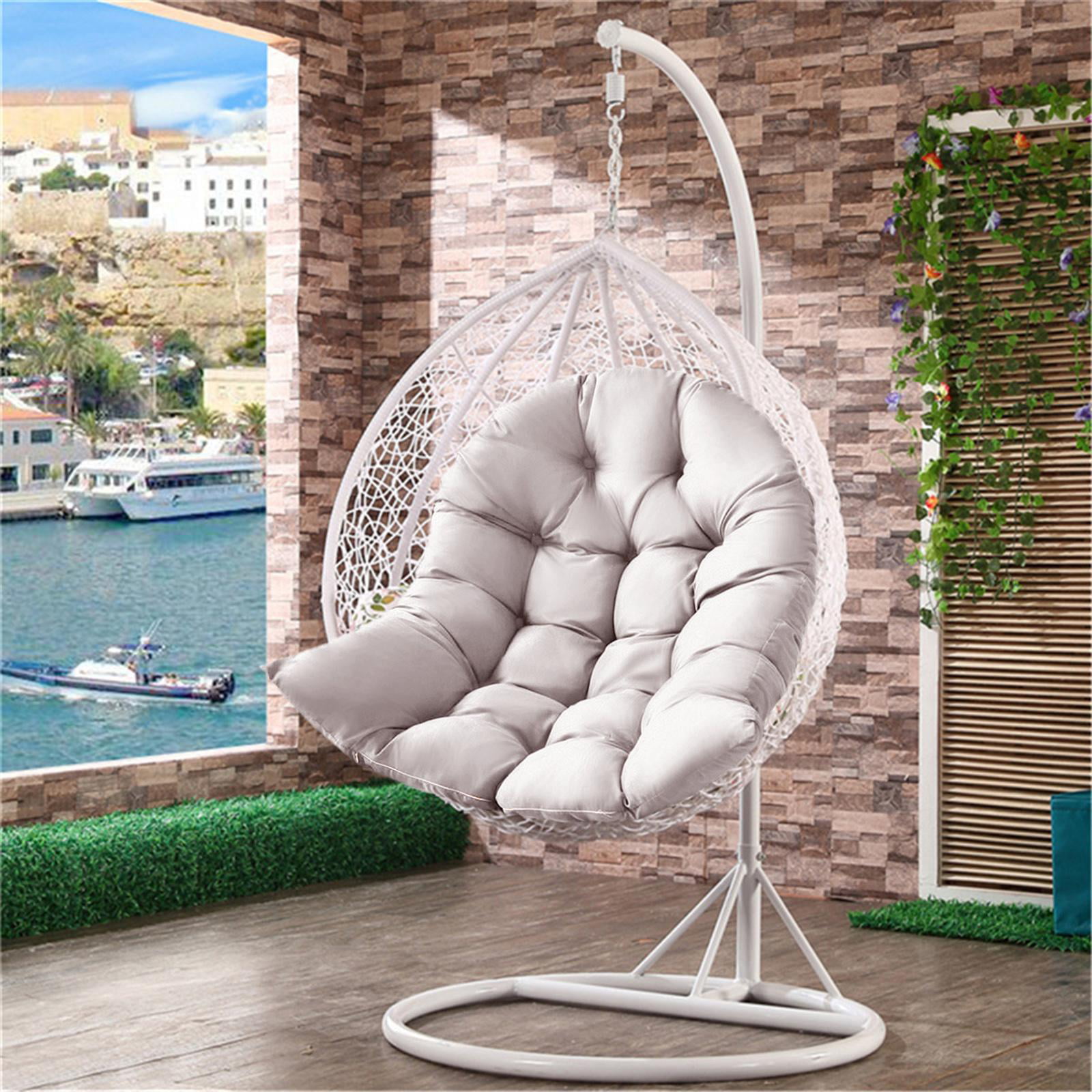 OA&WA Hanging Basket Chair Cushions, Large Seat Cushion Waterproof Hanging  Egg Hammock Swing Chair Pads Soft Chair Back Solid Color (Color : Gray