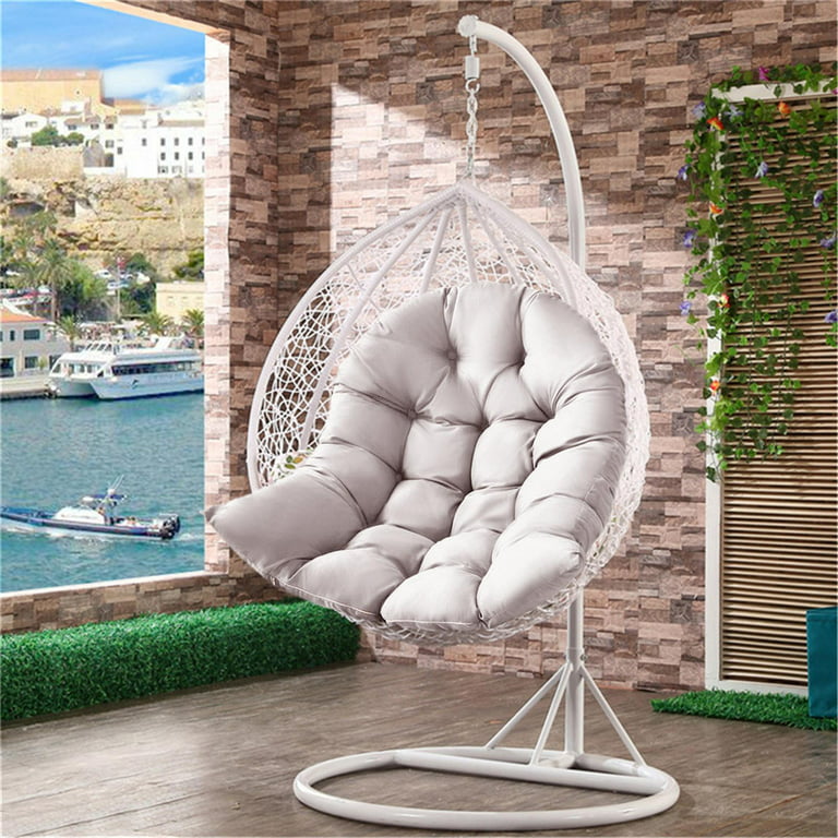 Hanging Egg Chair Cushions Replacement Cover, Soft And Comfortable Hanging  Swing Basket Chair Seat Cushion Cover For Indoor Outdoor Patio Yard Garden(