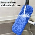 thumbnail image 4 of ChicYu Thread Flat Mop for Tile Wooden Floors Wet Dry Cleaning Push Rotating Swivel Head Hands-Free Washable Reusable Blue, 4 of 5