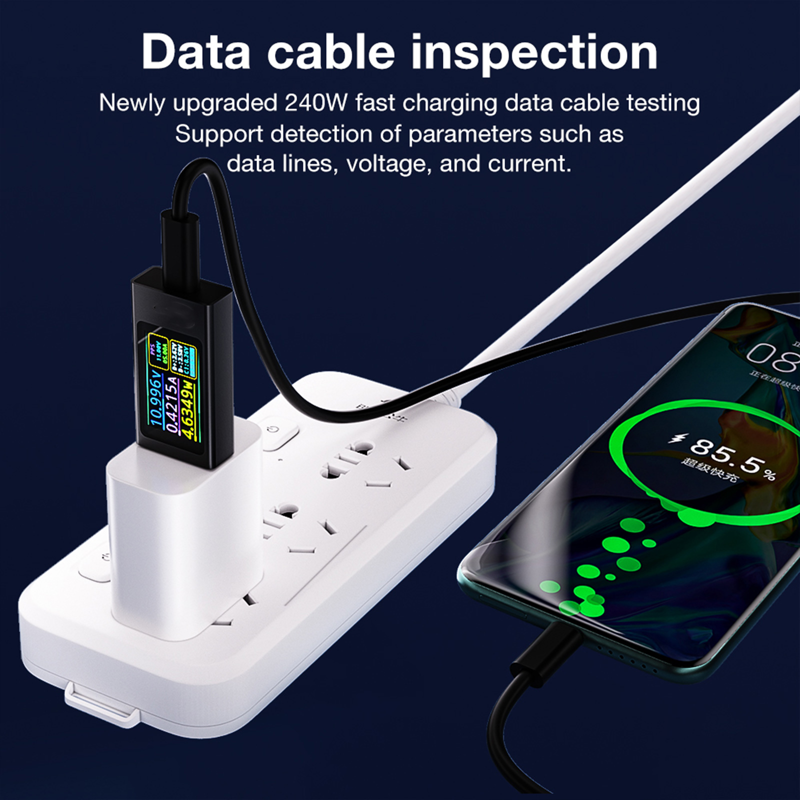 Portable USB C Protocols Analyzers Voltages Current Tester Real Time Monitoring Aluminum Digital Ammeter Voltmeter