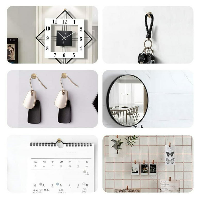 30pcs Picture Hangers Iron Nail Hooks Photo Hanging Nails Drywall Hook Hangers, Size: 2.8X1.28X1CM